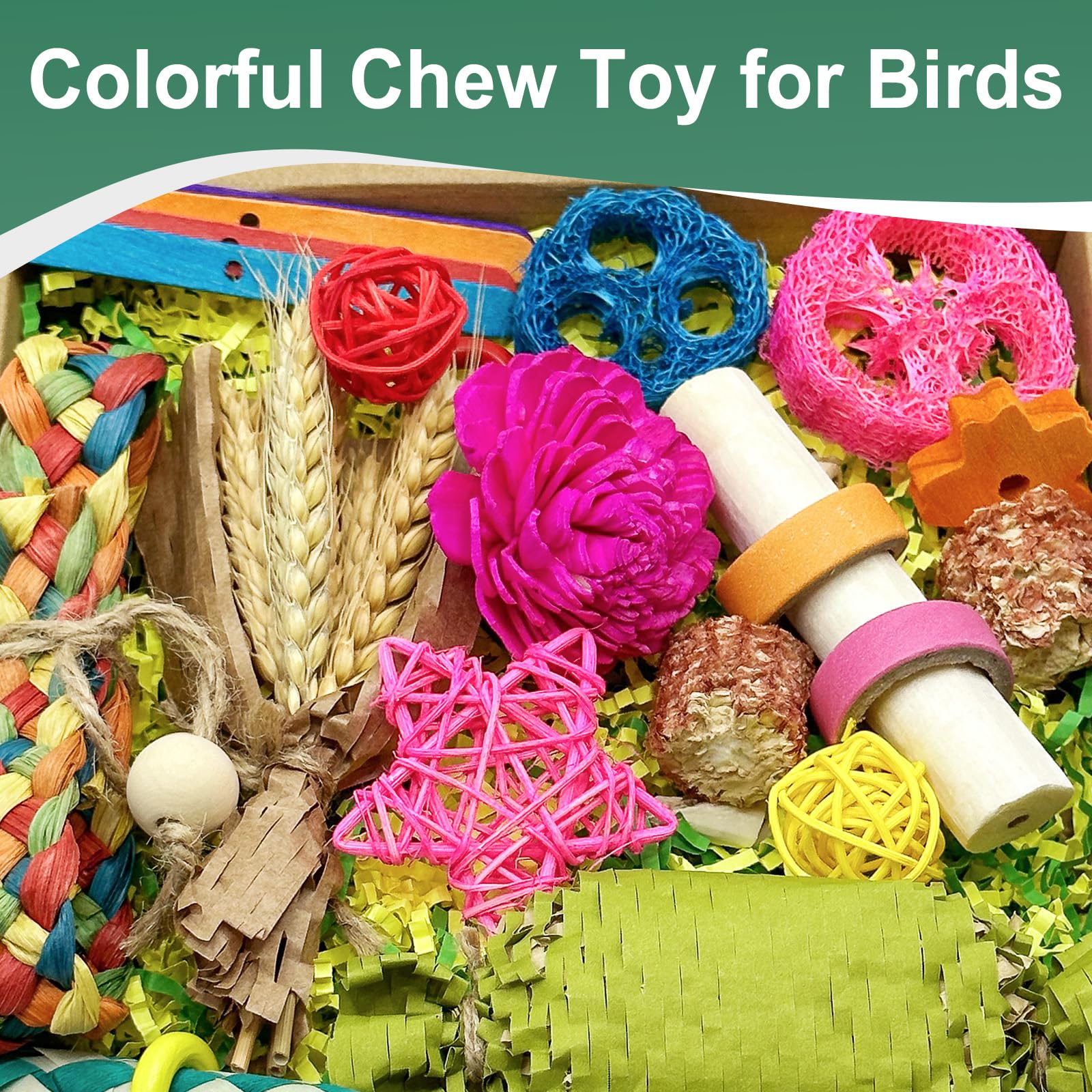 Loperdeve shredding toy closeup highlights safe natural materials for chewing.