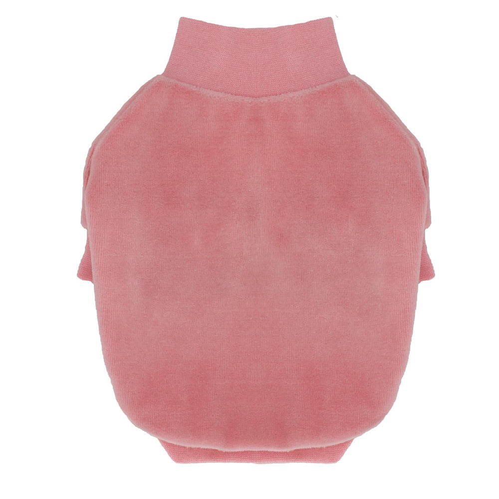 LOPHHIPETS pink XX-small dog sweatshirt back view shows slim comfortable fit