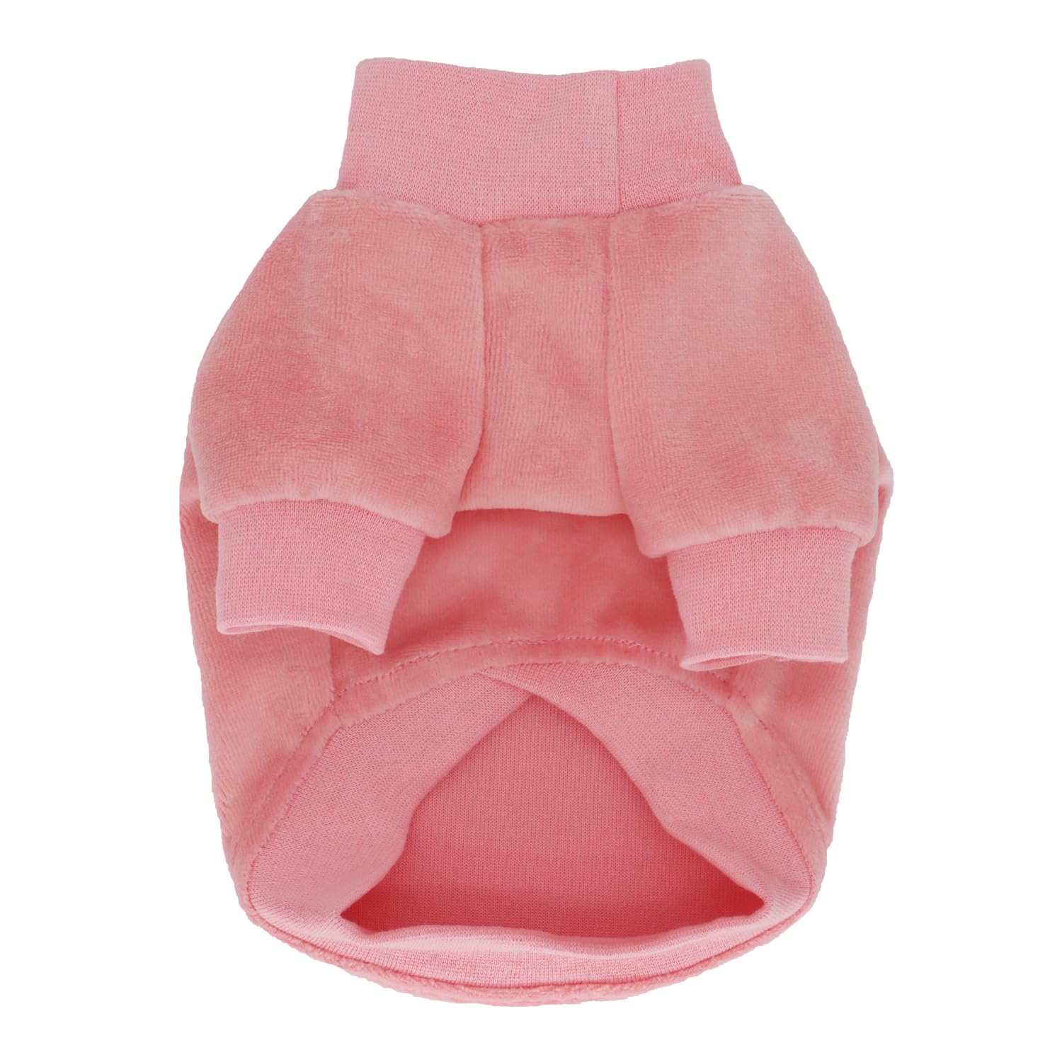 LOPHHIPETS pink XX-small dog sweatshirt close-up hem detail for durable play