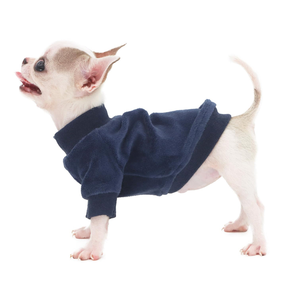 LOPHIPETS small dog sweatshirt side view shows unobstructed movement for tiny breeds