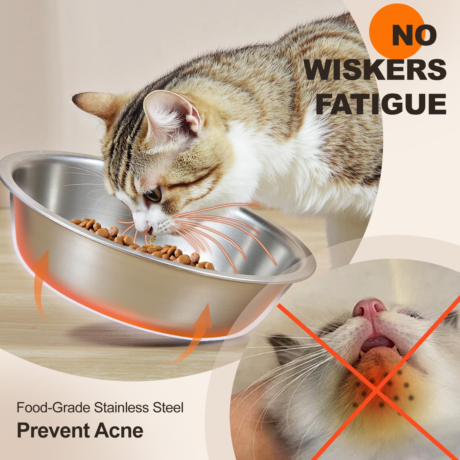 Loplurea cat bowl non-slip pads keep the feeding station steady during meals.