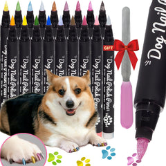 loqpol dog nail polish pen metallic colors—vivid shine for stylish paw nails.