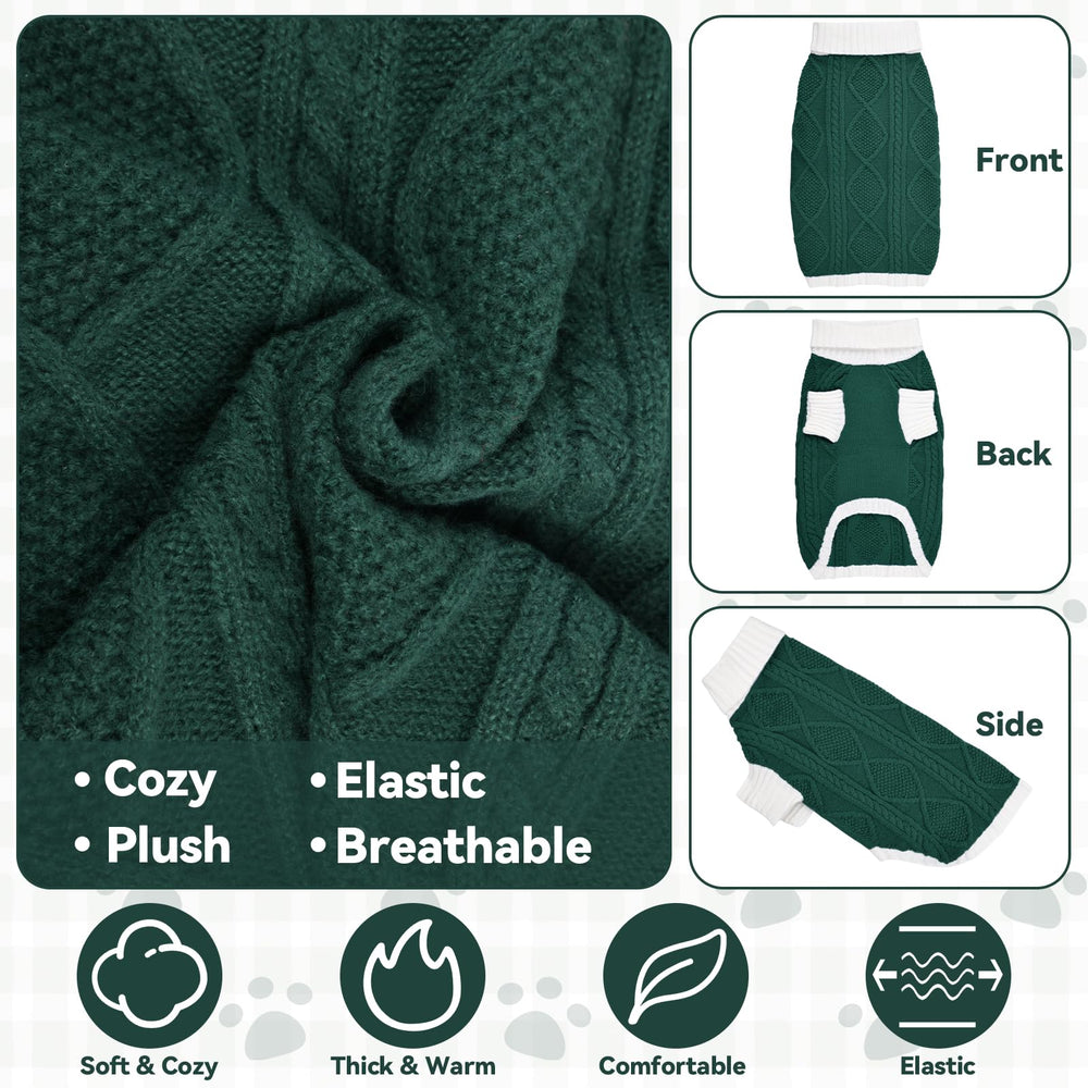 Lorehelina argyle-knit green detail highlights festive style for photos