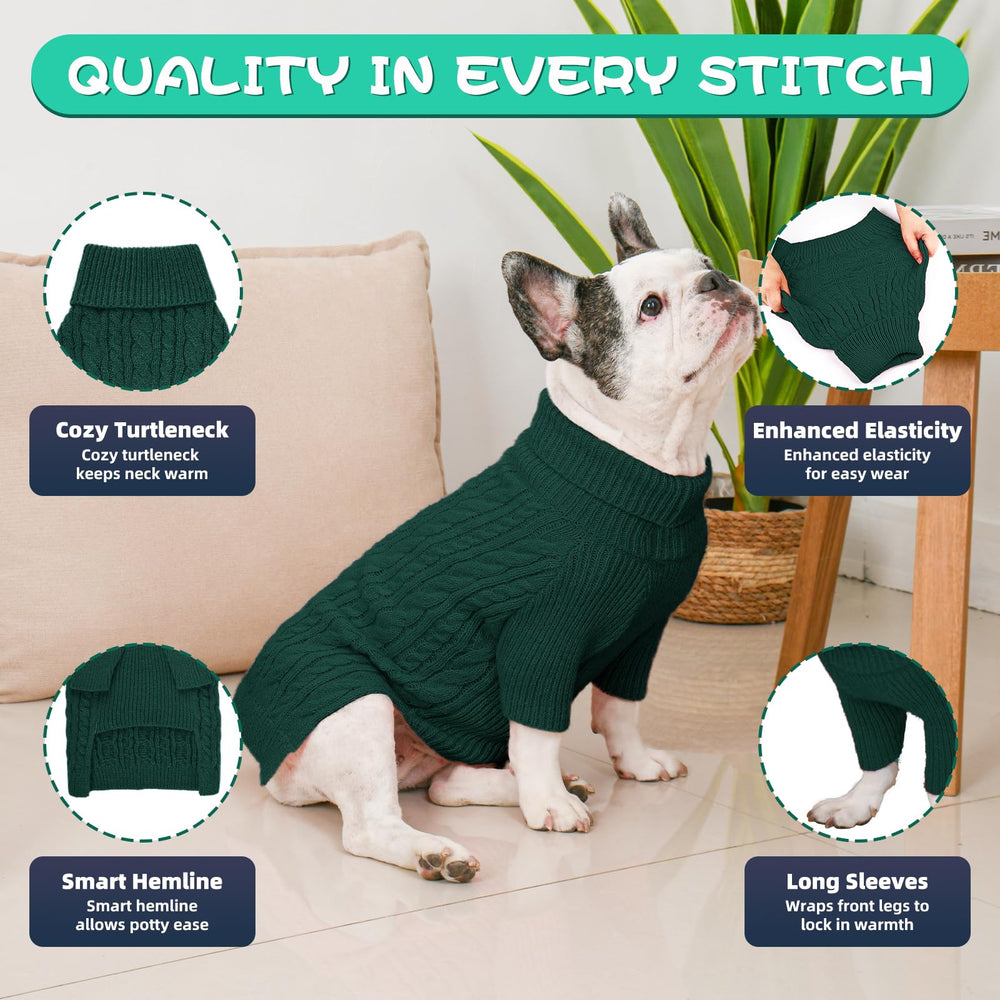 Lorehelina dog sweater back view highlights all-around warmth for chilly outings.