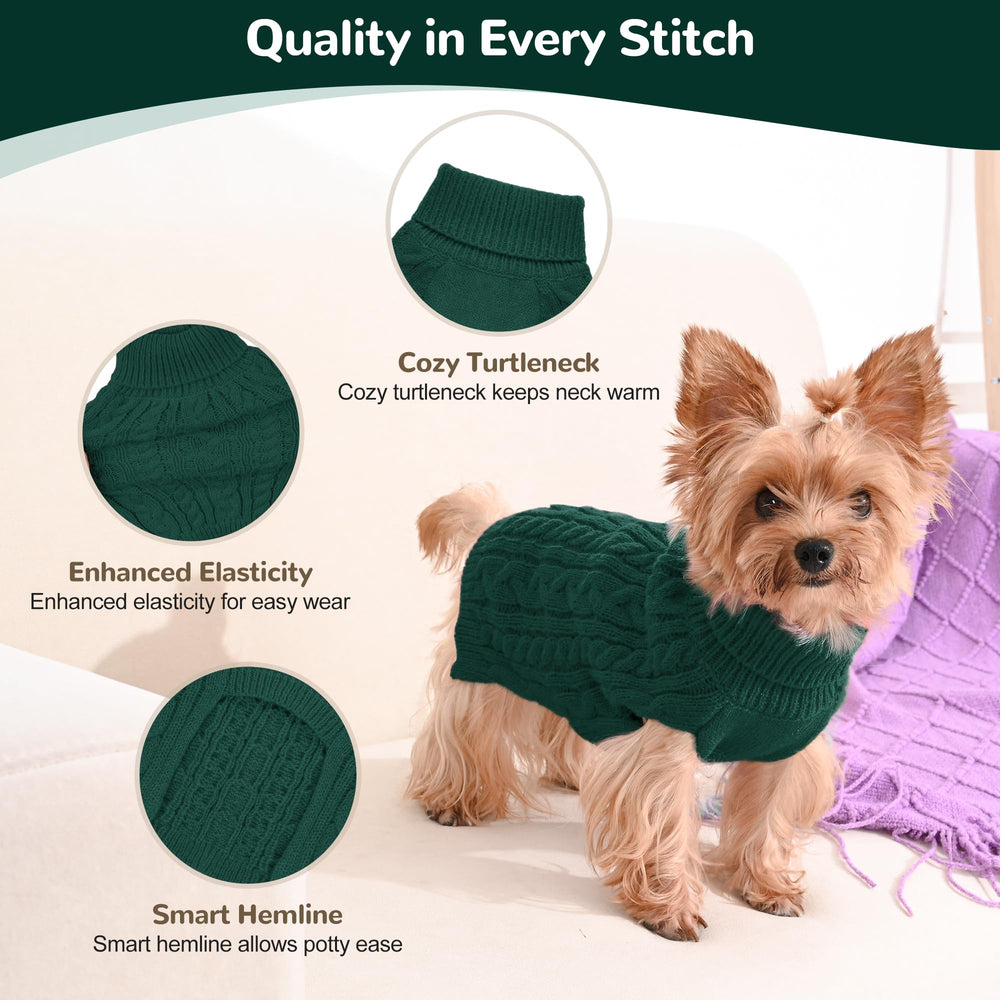 Lorehelina dog sweater two-pack flatlay highlights easy styling options.