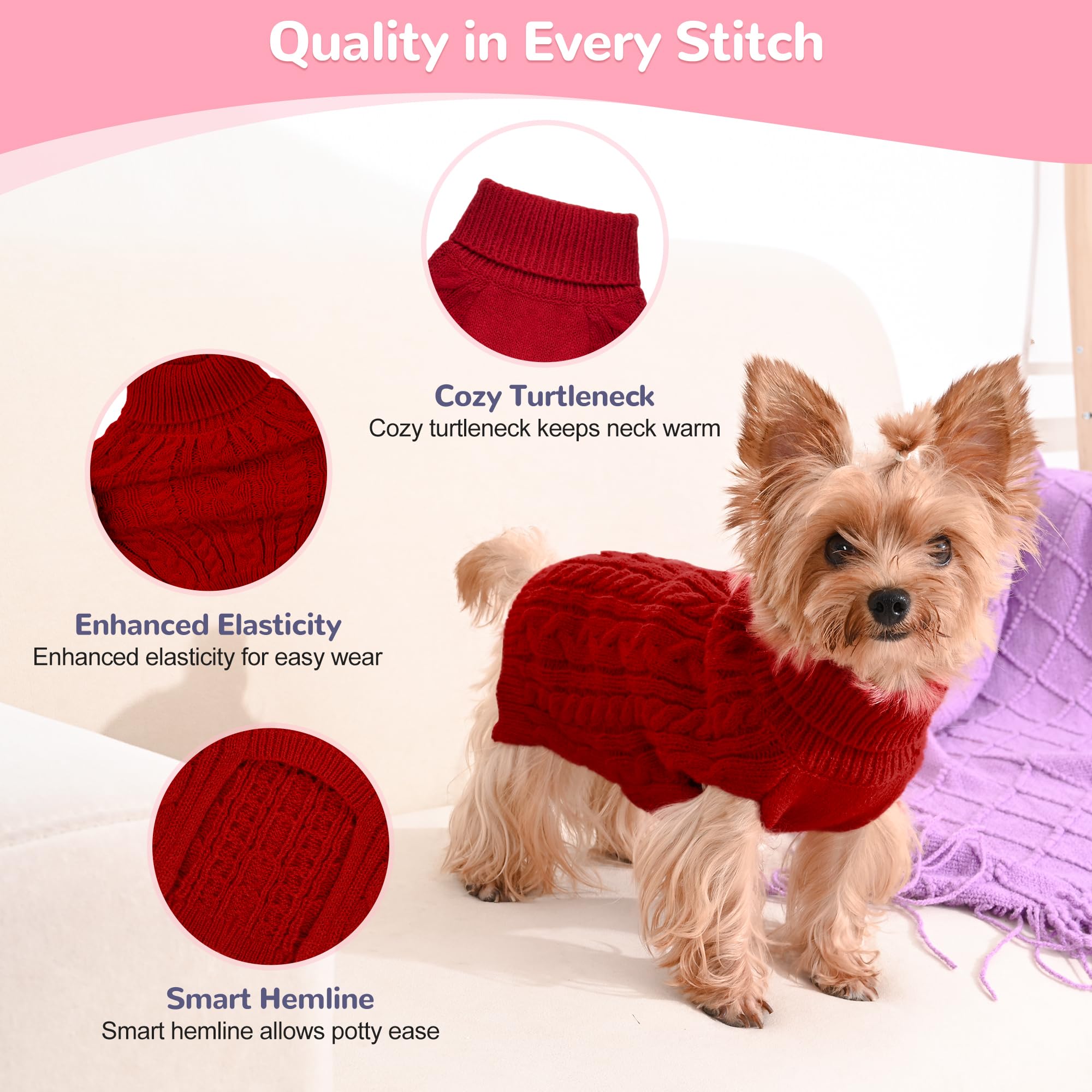 Lorehelina knit texture close-up reveals soft yarn and stretch for comfort.