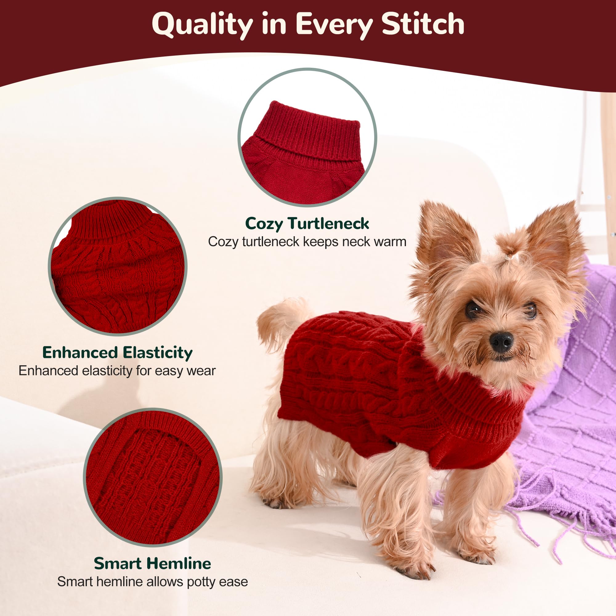 Lorehelina winter turtleneck close-up knit highlights soft, flexible fabric