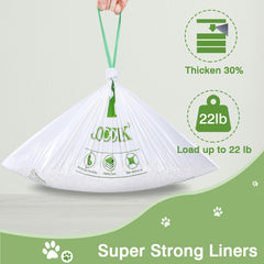LotuFlor 100 pack white waste bags for mess-free bag changes