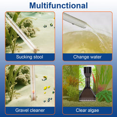 lounginglife aquarium siphon with magnetic glass cleaner demonstrates dual-surface cleaning power