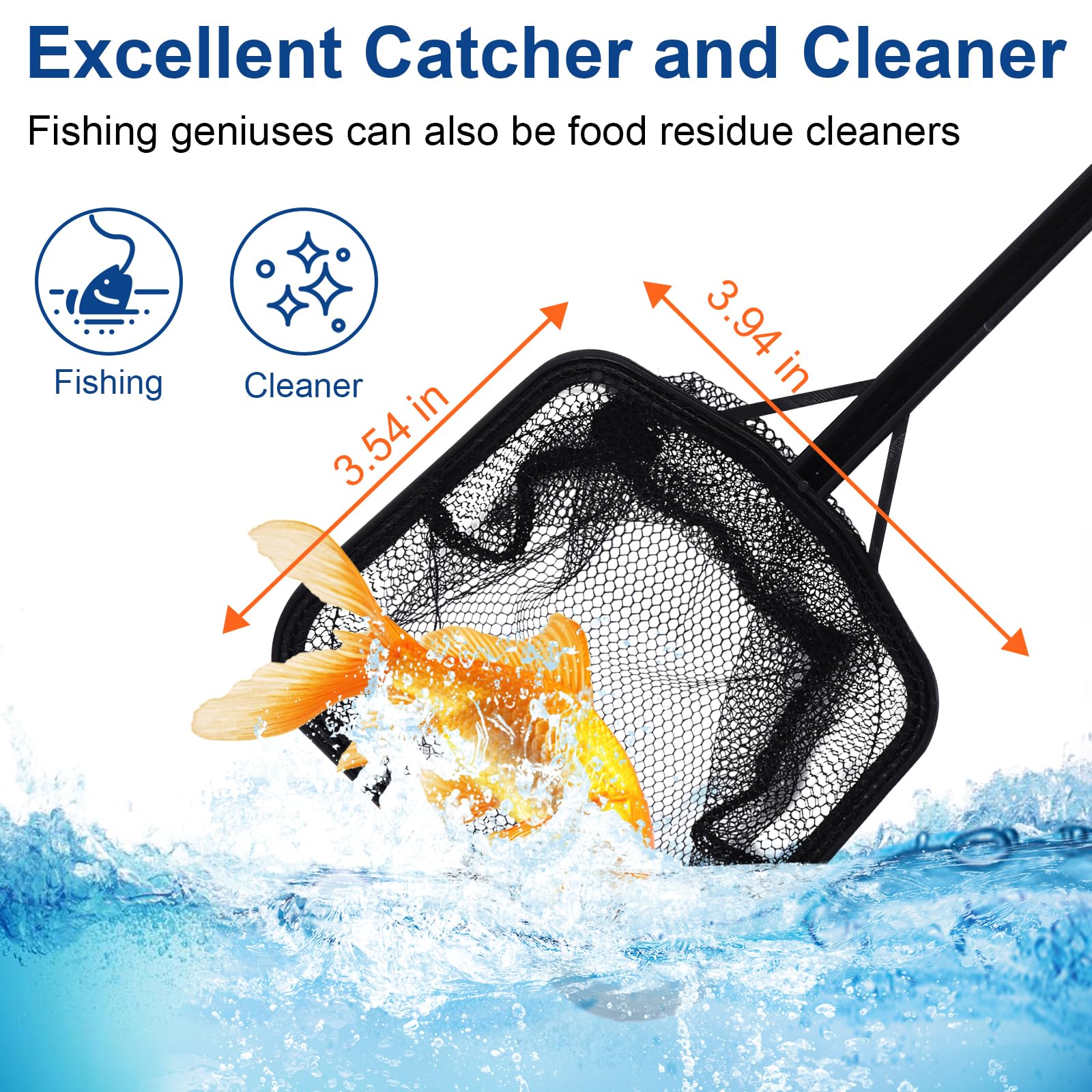 lounginglife plastic scraping plate and fish net for quick spot cleaning