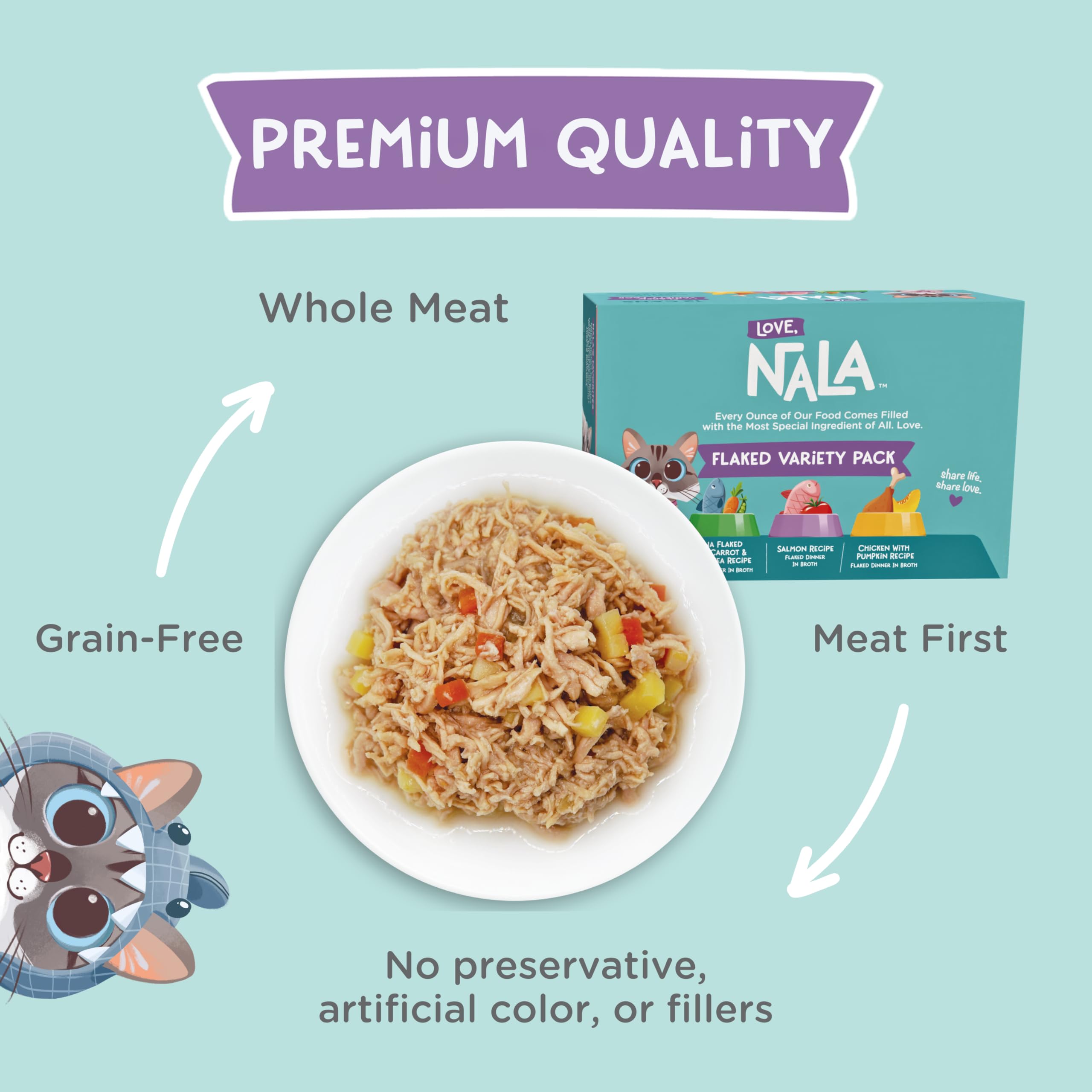 LOVE NALA mixed cuts image emphasizes lean protein supporting muscle vitality.