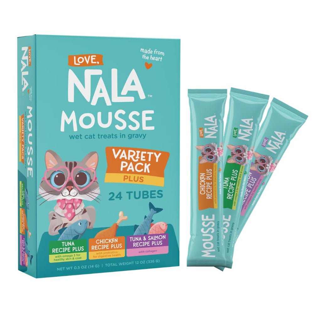 LOVE, NALA Variety Plus Pack packaging front highlighting grain-free nutrition