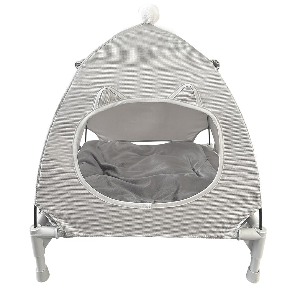 Loveandgo dog-bed-canopy-attachment provides wind protection for outdoor use.