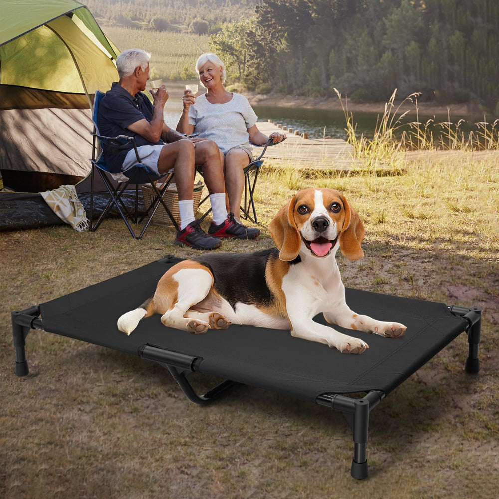 Love&go black bed with 29.9x19.5x5.5 inch size suits small and medium dogs.