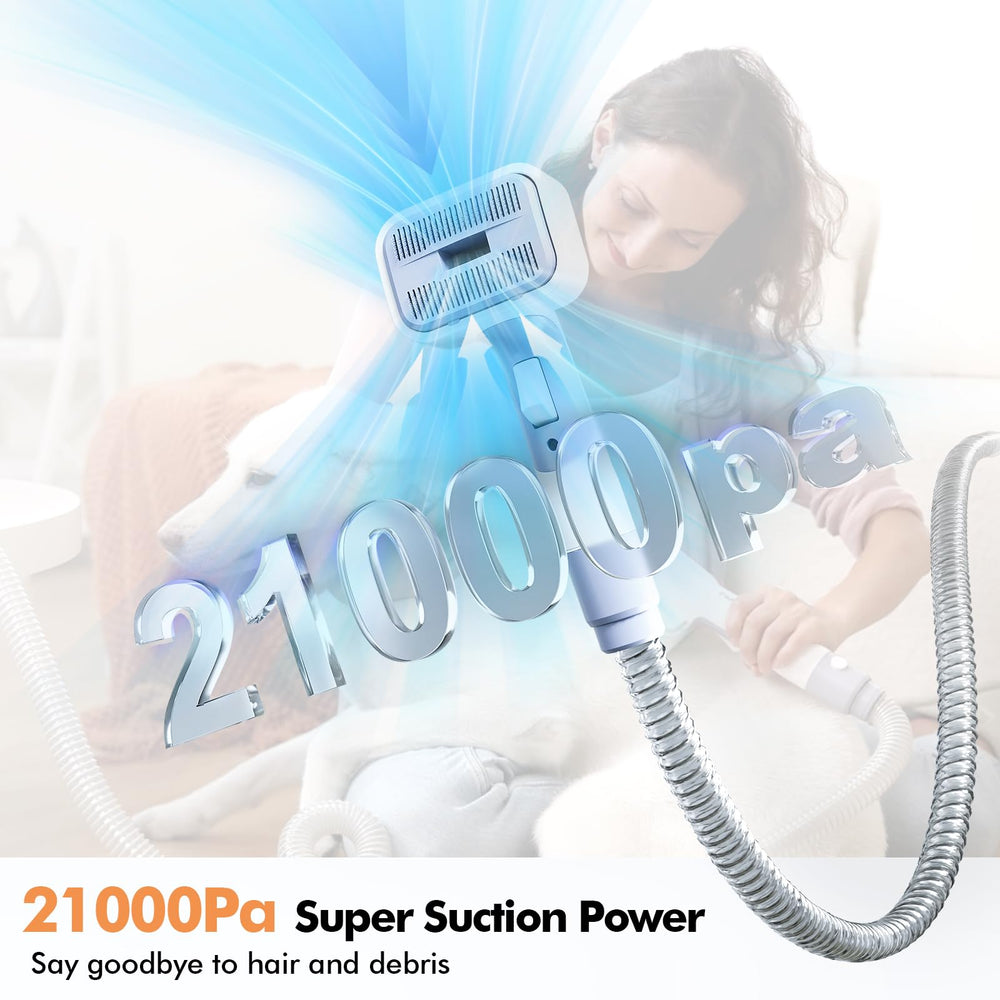 LOVEEPEE dog grooming vacuum kit air flow tube demonstrates strong suction performance