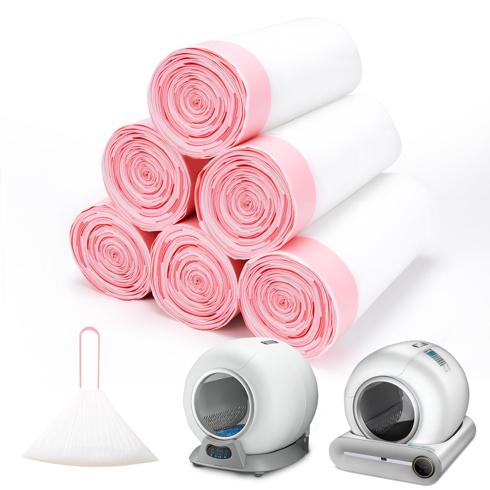 Loveishere 120-count heavy-duty litter liners pack designed for long-lasting use.