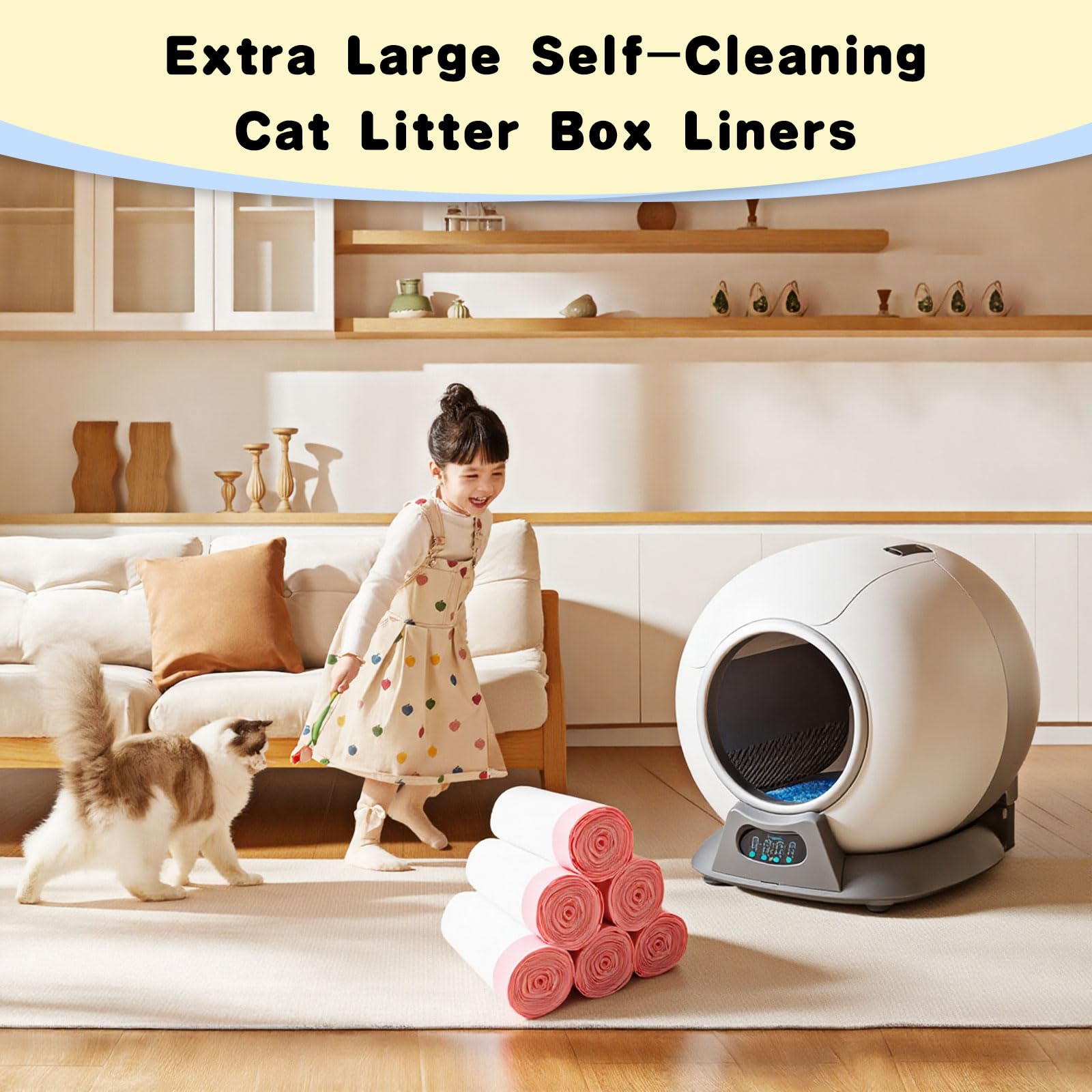 Loveishere bulk 120-count pack reduces replacement frequency and trips.