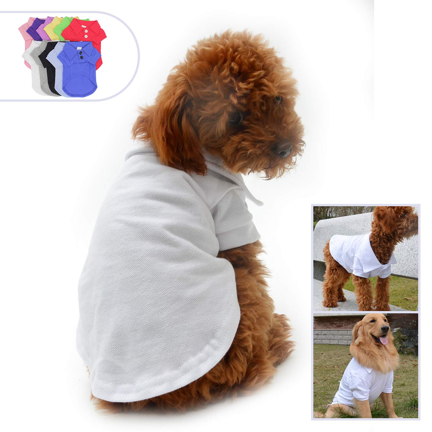 Lovelonglong basic dog polo fabric closeup, premium cotton texture