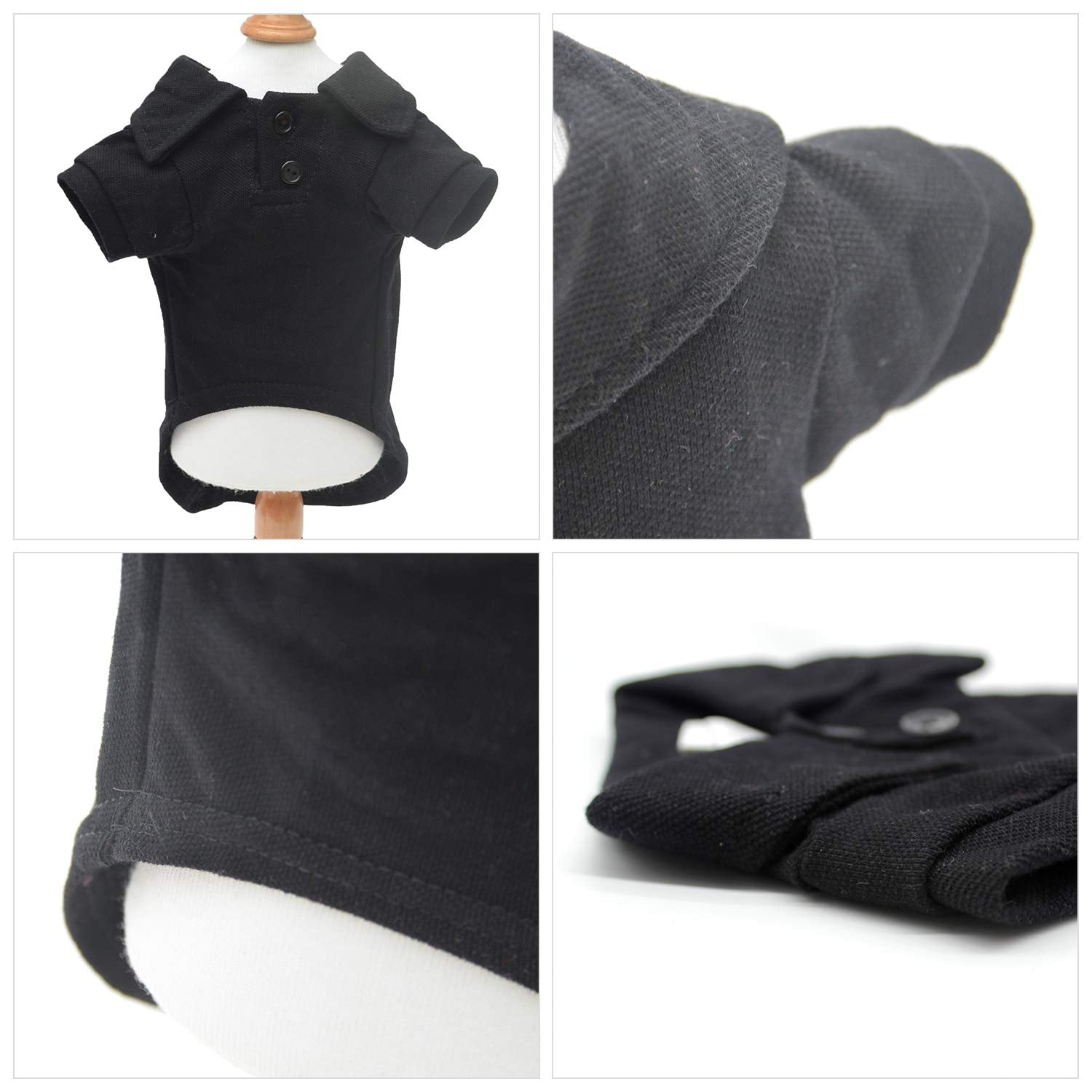 Lovelonglong basic dog polo shirt size chart view aids accurate fitting.