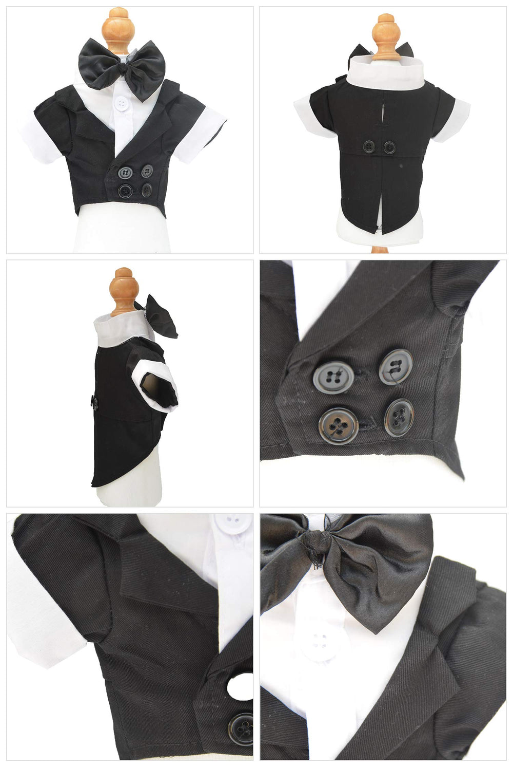 Lovelonglong Bulldog Tuxedo fabric close-up shows soft cotton blend