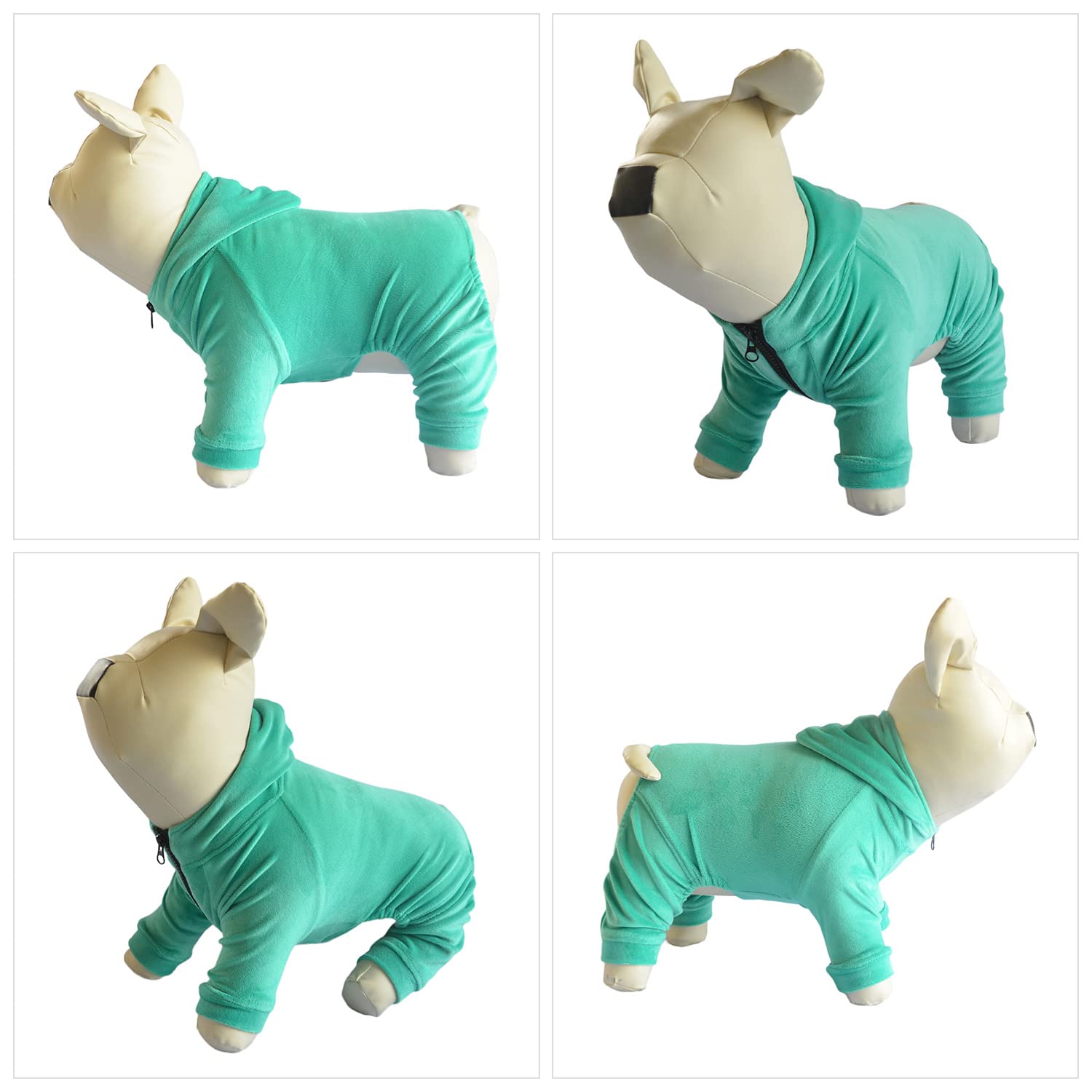 Lovelonglong dog pajamas size M demonstrates fit guidance for medium dogs.
