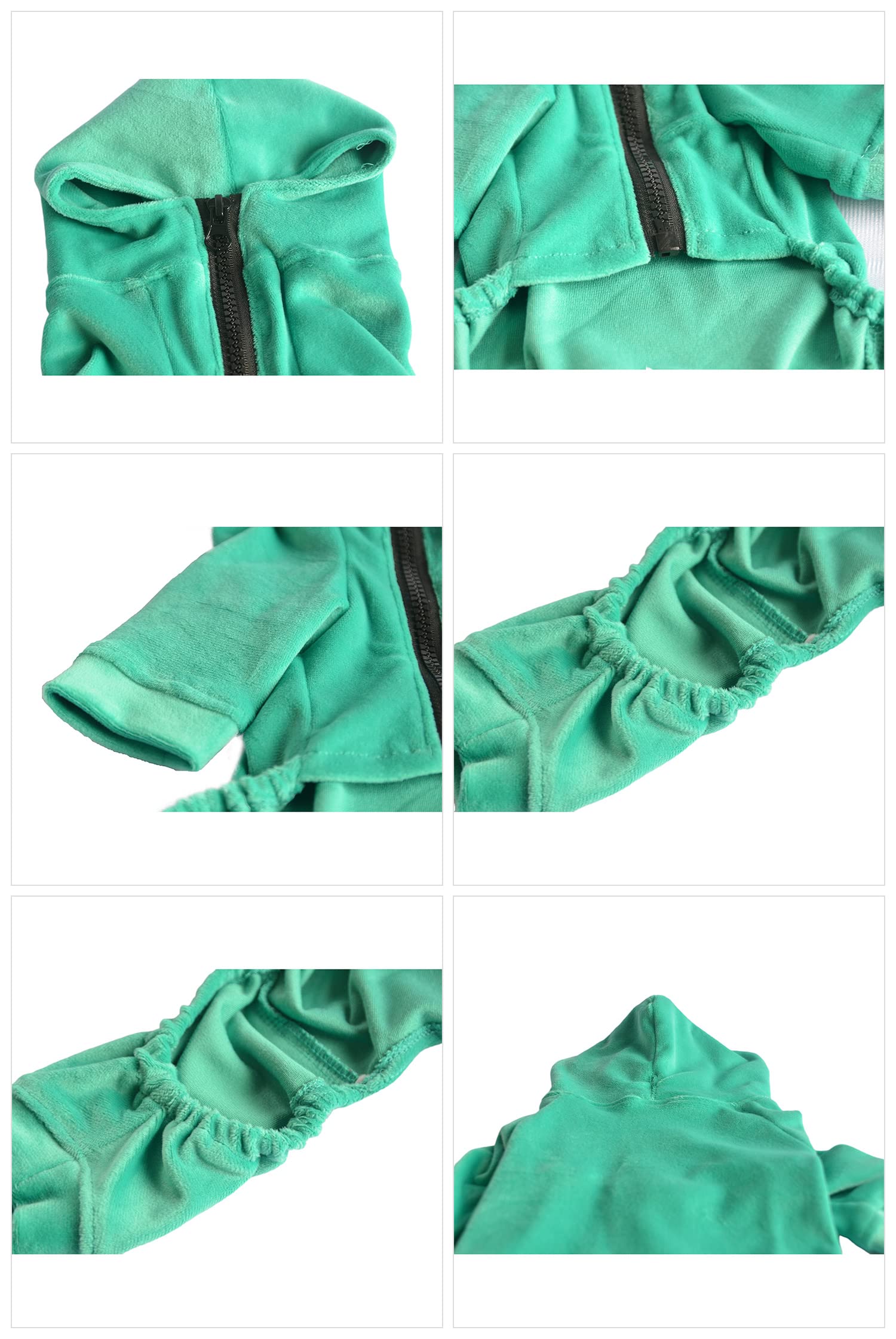 Lovelonglong dog pajamas velvet material highlights soft, breathable feel.