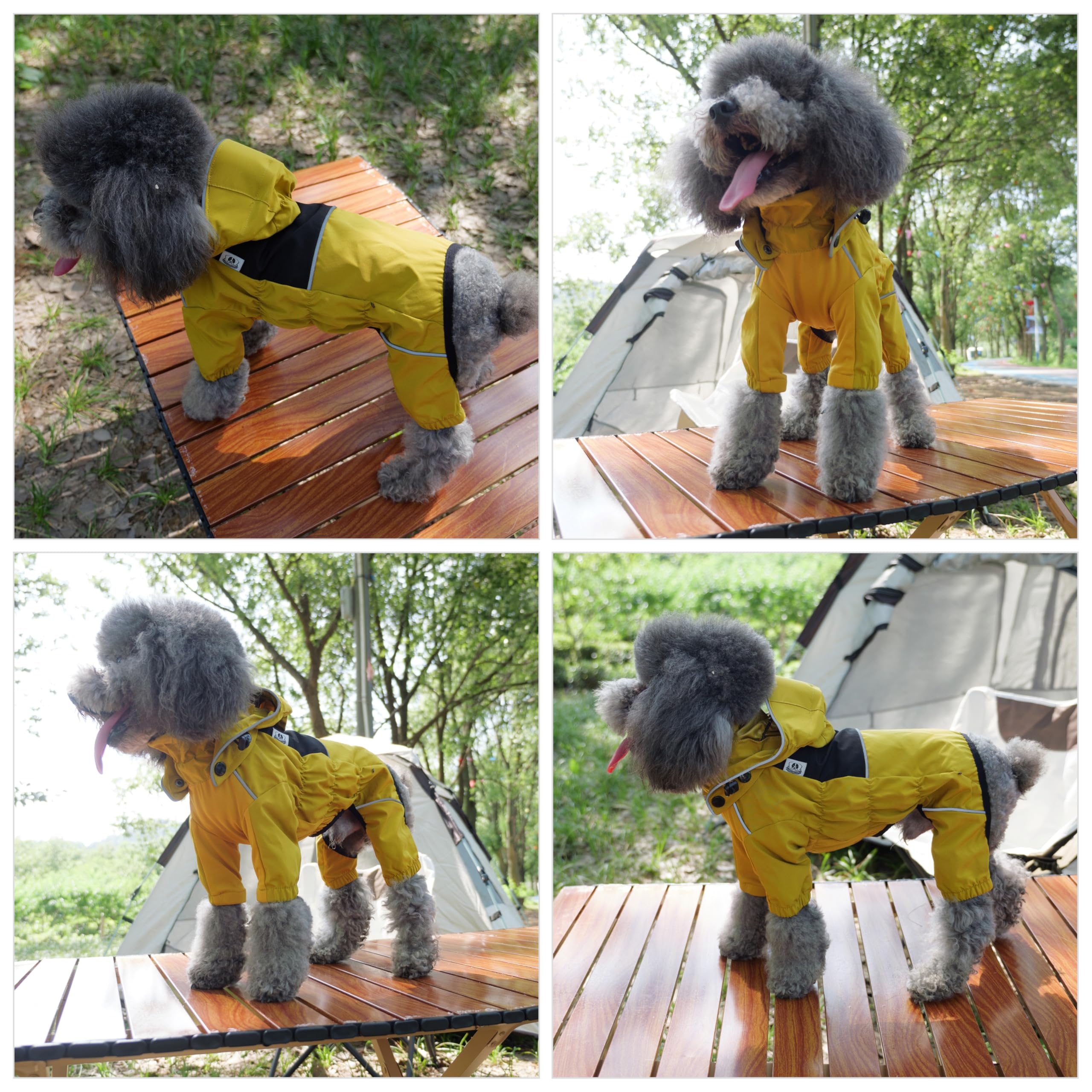 Lovelonglong raincoat features elastic chest panel for a snug, secure fit.