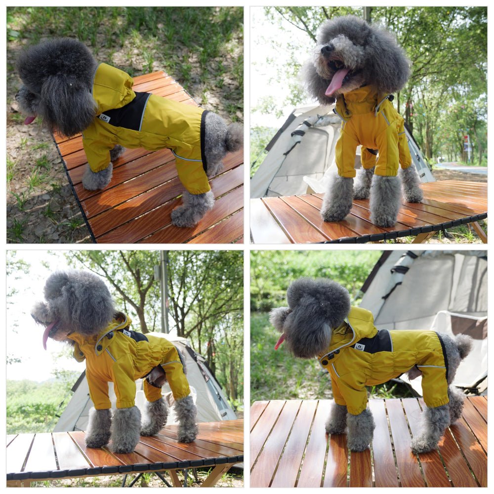 Lovelonglong raincoat features elastic chest panel for a snug, secure fit.
