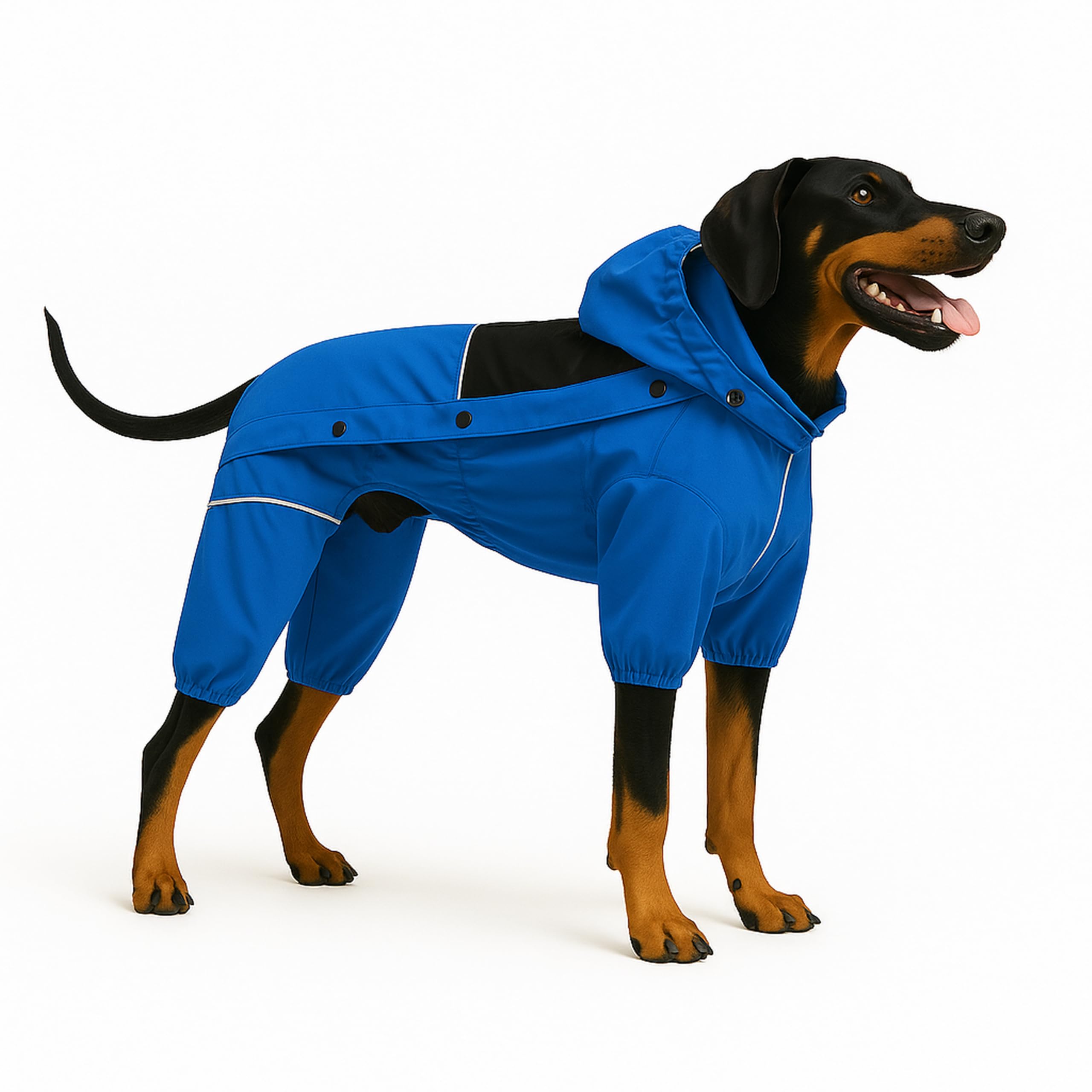 Lovelonglong dog raincoat with full-body coverage protects during muddy walks.