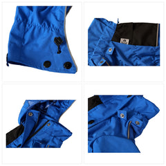 Lovelonglong dog raincoat removable hood allows quick weather adaptation.