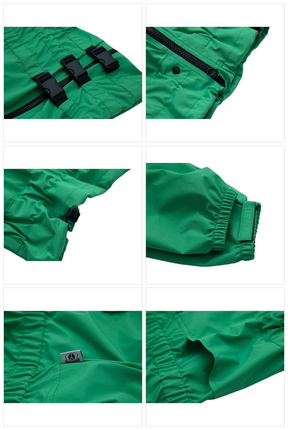 Lovelonglong dogs waterproof jacket back view shows reflective stripes for night safety