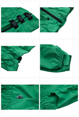 Lovelonglong dog waterproof jacket green with leash hole for easy control