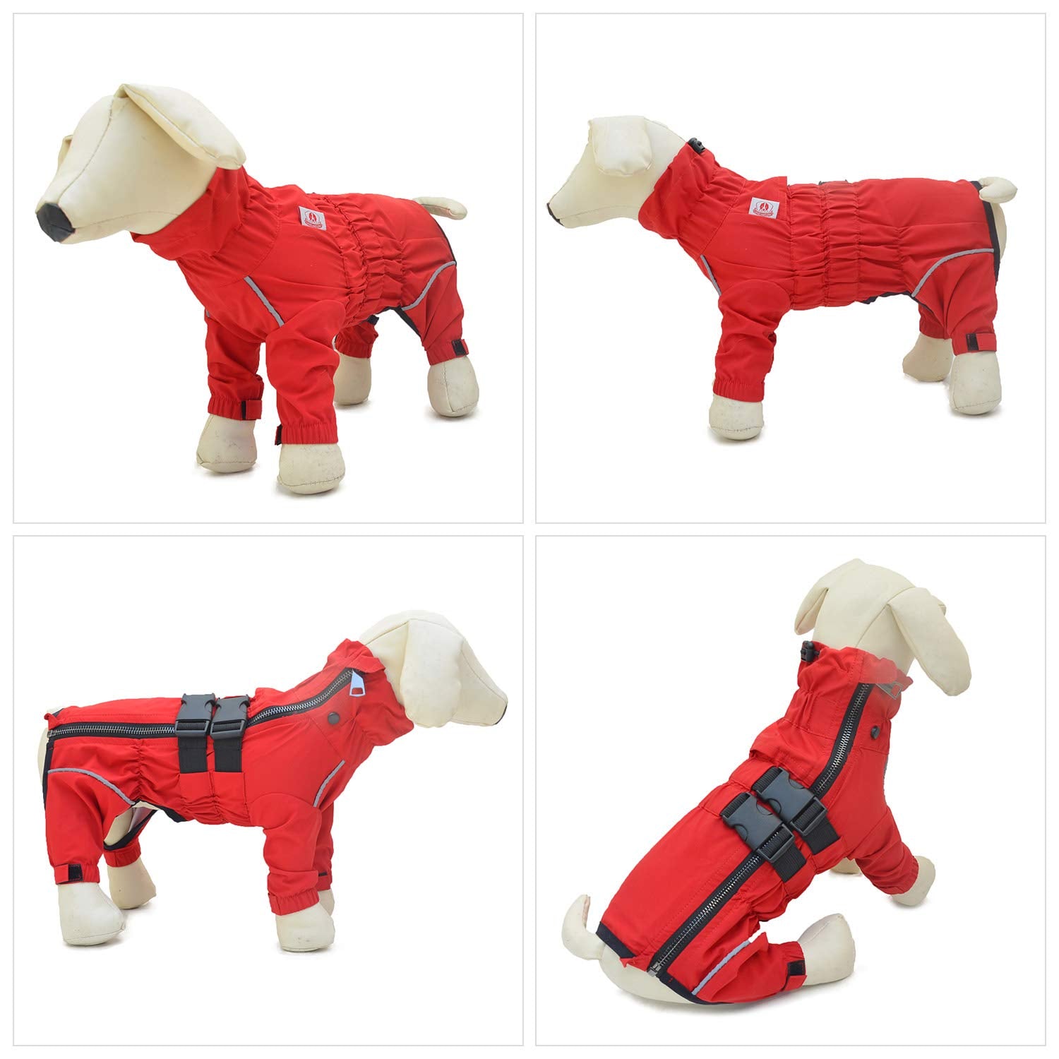 Lovelonglong dog waterproof jacket reflective strips improve nighttime visibility