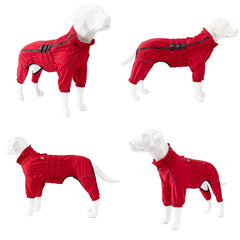 Lovelonglong dogs waterproof jacket side leash-hole detail enables easy daily walks.