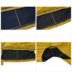 Lovelonglong fleece-lined dog raincoat with removable hood protects head from rain and wind.
