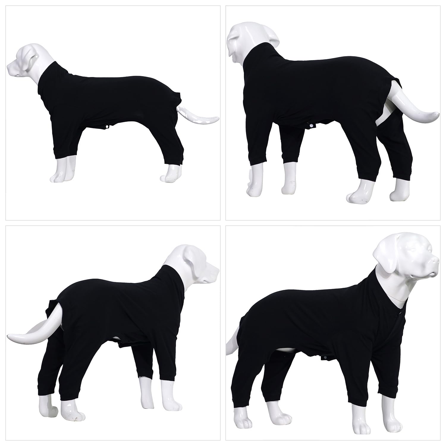 Lovelonglong four feet dog pajamas dog outdoors image shows easy fur containment during walks.