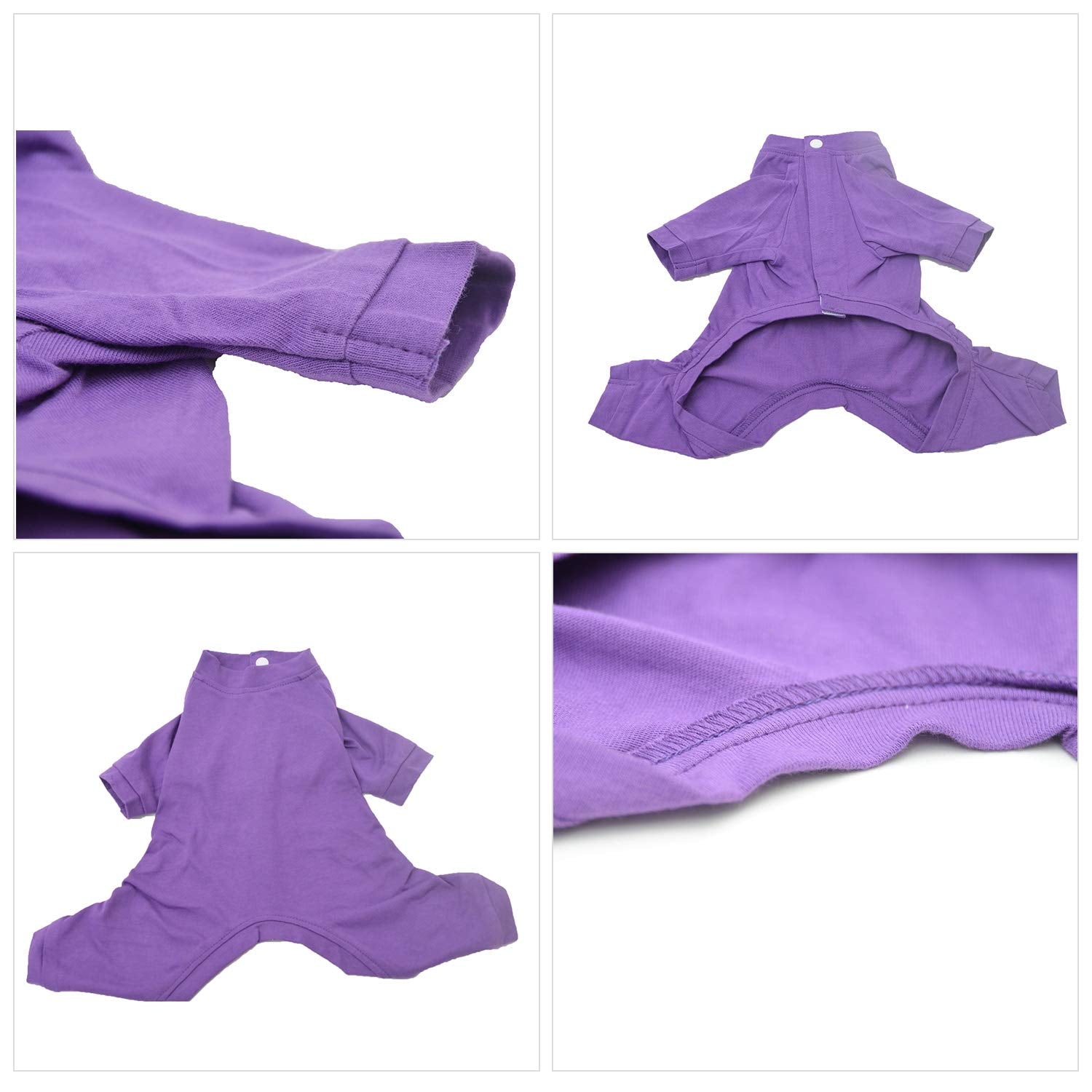Lovelonglong four feet dog pajamas fabric close-up, soft breathable cotton texture.