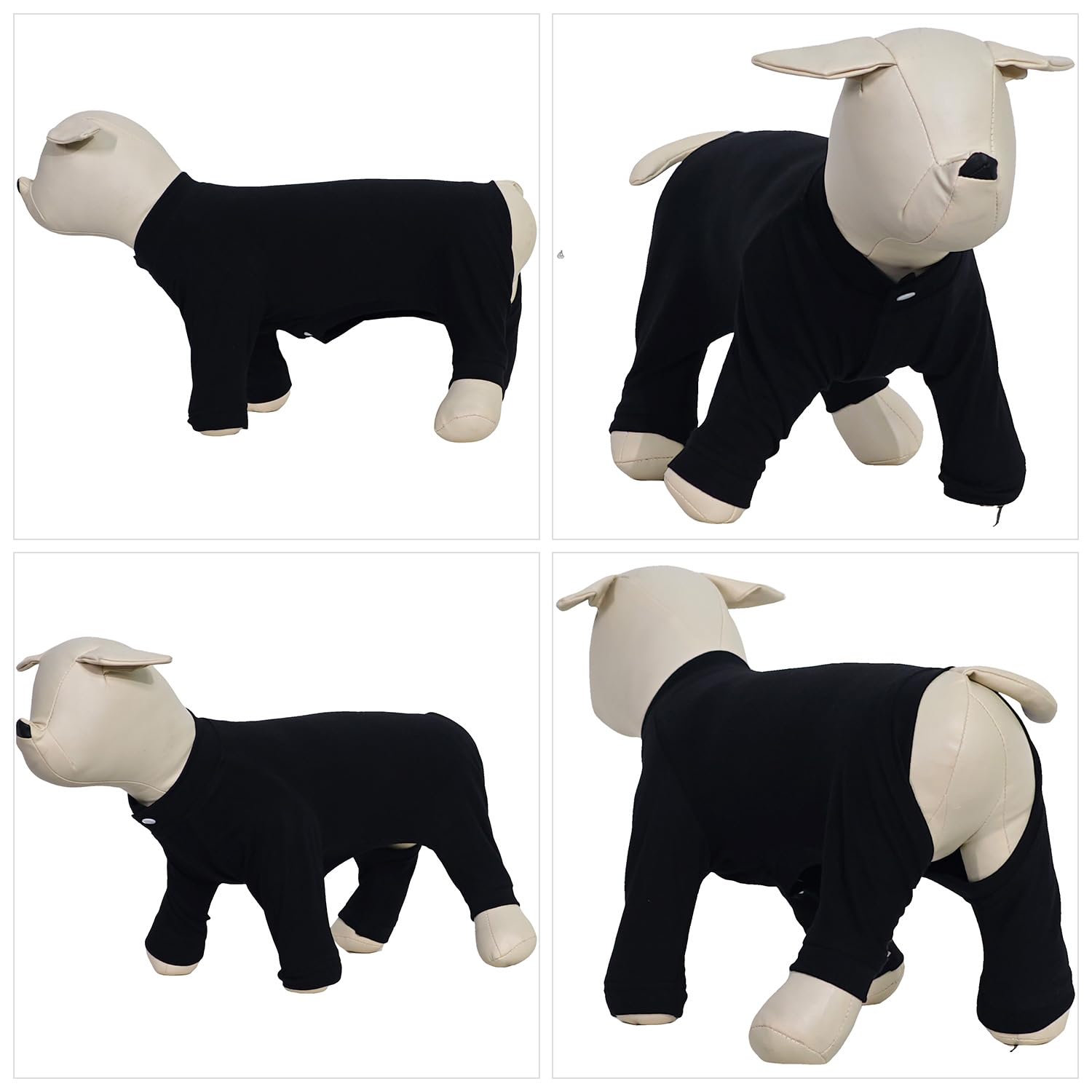 Lovelonglong four feet dog pajamas fabric close-up highlights breathable cotton for comfort.