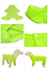 Lovelonglong Four Feet Dog Pajamas fabric closeup; ultra-soft natural cotton for gentle touch.