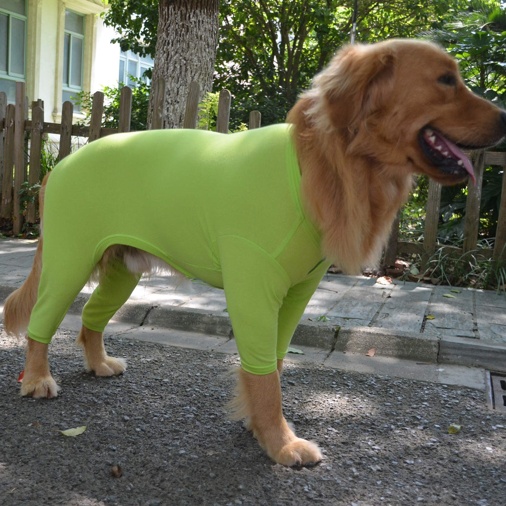 Lovelonglong Four Feet Dog Pajamas size chart; helps you pick the right fit.