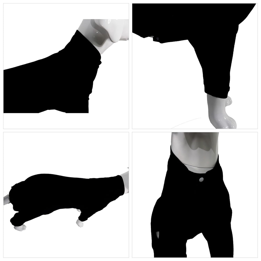 Lovelonglong four feet dog pajamas size chart helps you pick the right fit for comfy wear.