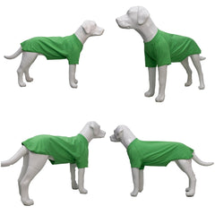 Lovelonglong-dog-costume-basic-blank-green-front vivid color for brighter outings.