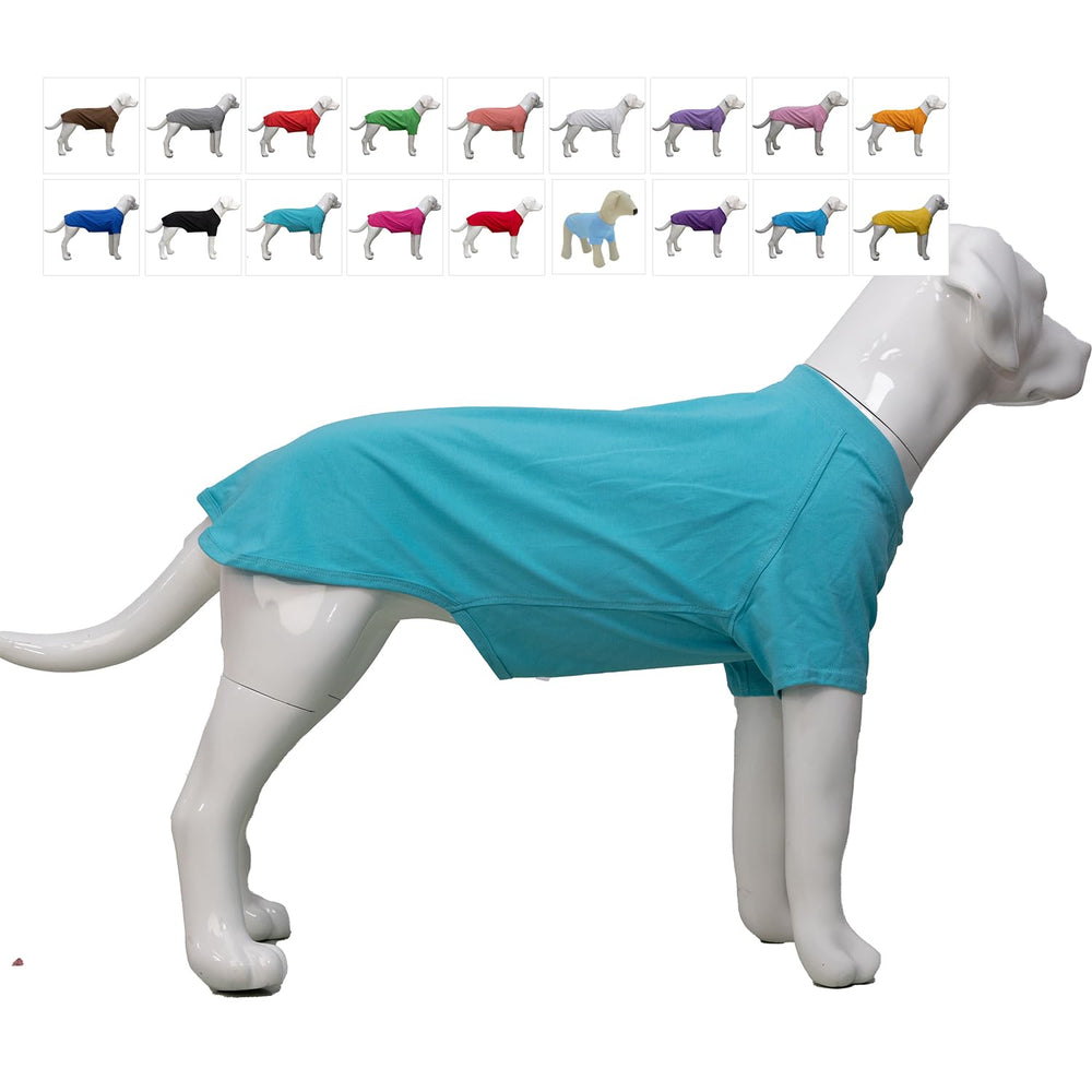 Lovelonglong Pet T Shirt turquoise XXL fabric close-up for soft, breathable comfort.