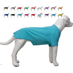 Lovelonglong Pet T Shirt turquoise XXL fabric close-up for soft, breathable comfort.