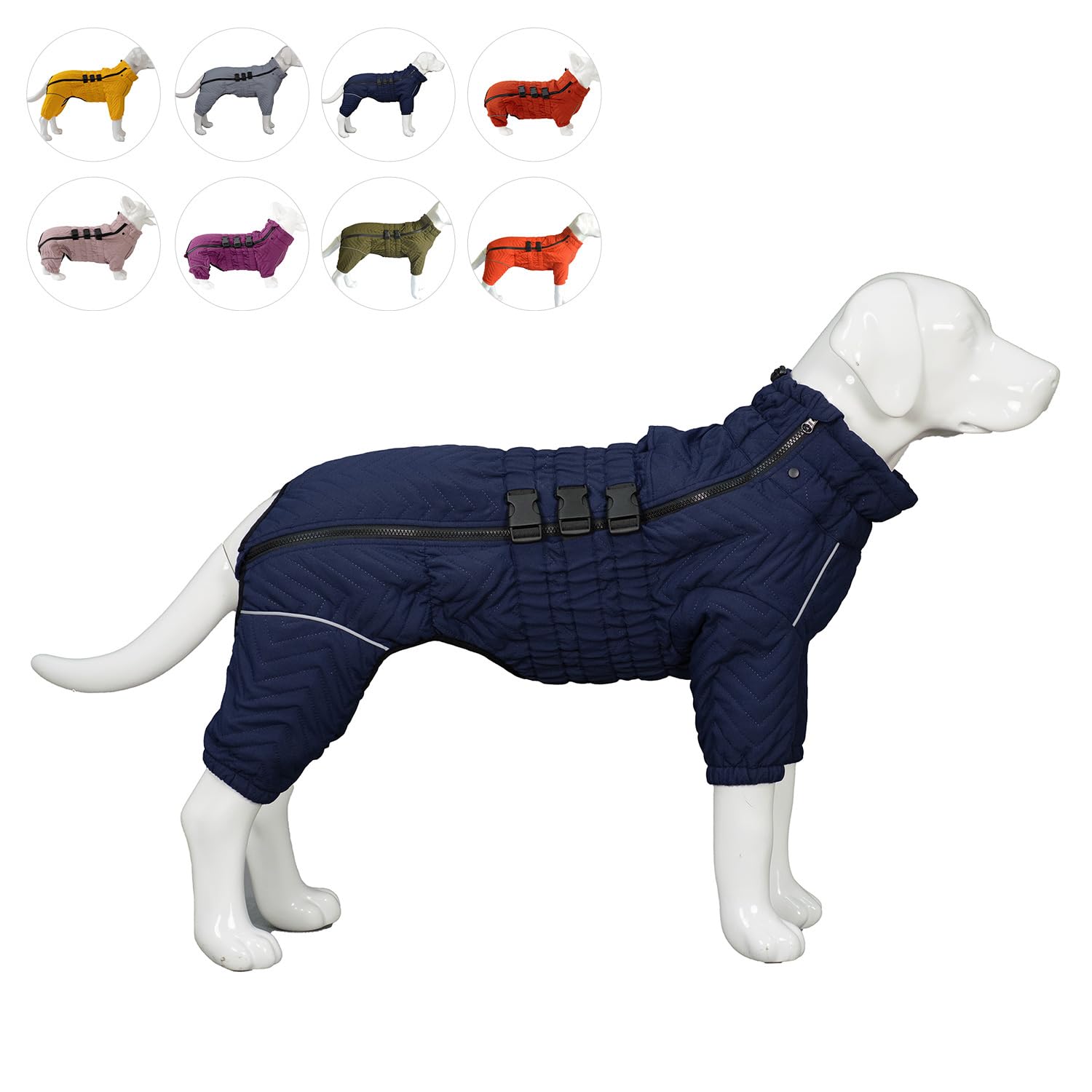 Lovelonglong Warm Dog Coat back length 16.5 inches for snug winter coverage