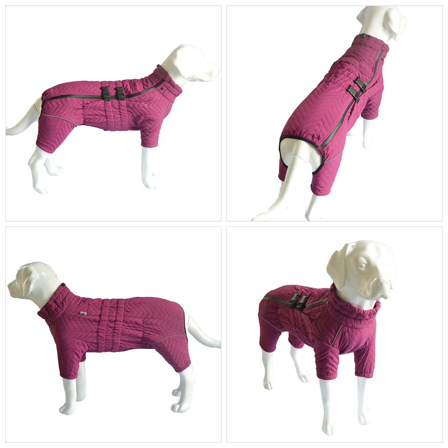 Lovelonglong Warm Dog Coat covers four legs for extra warmth