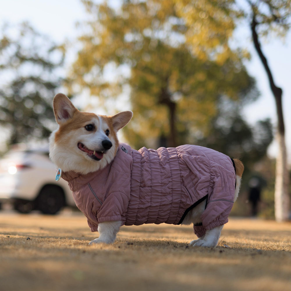 Lovelonglong warm dog coat lotus pink DL size range XS to 5XL for many breeds