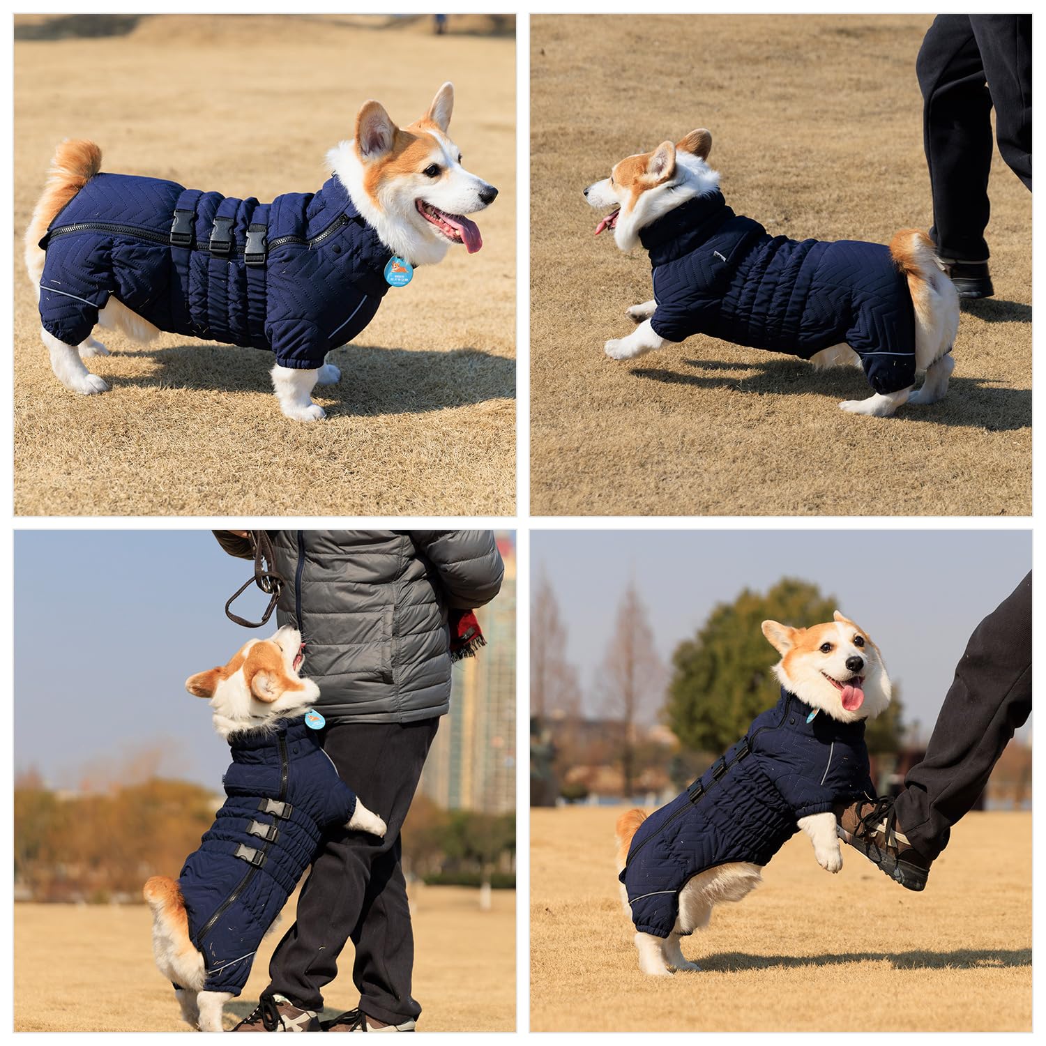 Lovelonglong Warm Dog Coat smooth zipper closure for easy wear