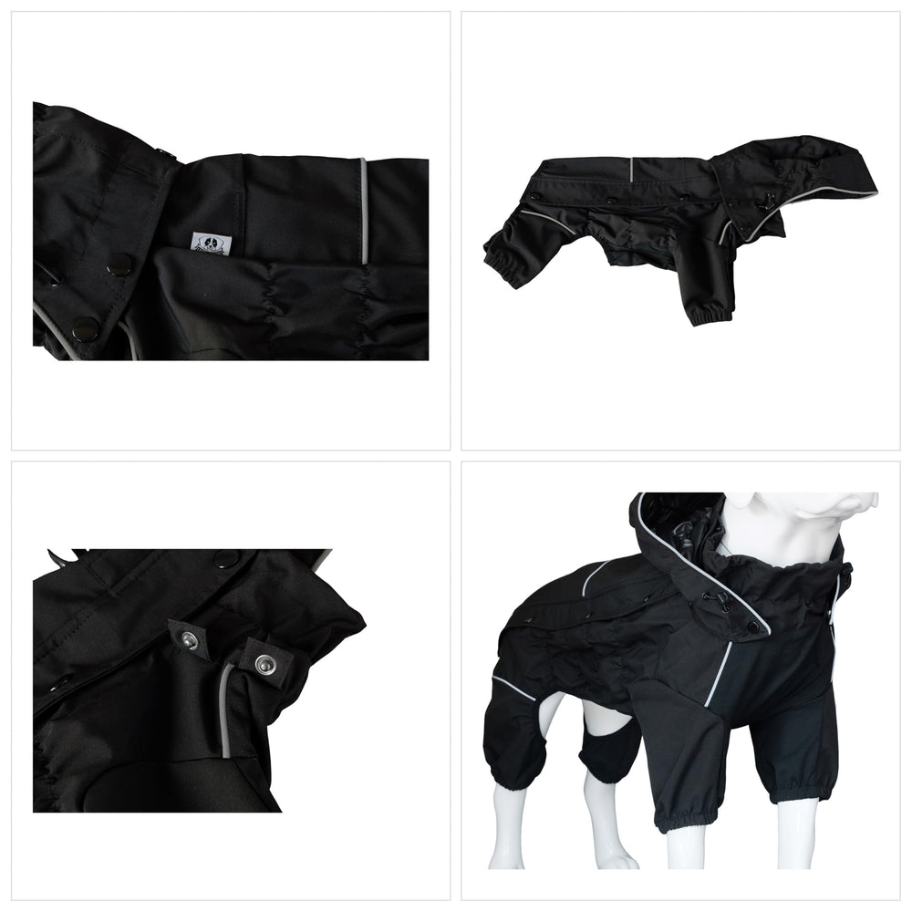 Lovelonglong waterproof dog raincoat with removable hood offers adaptable protection in changing weather.