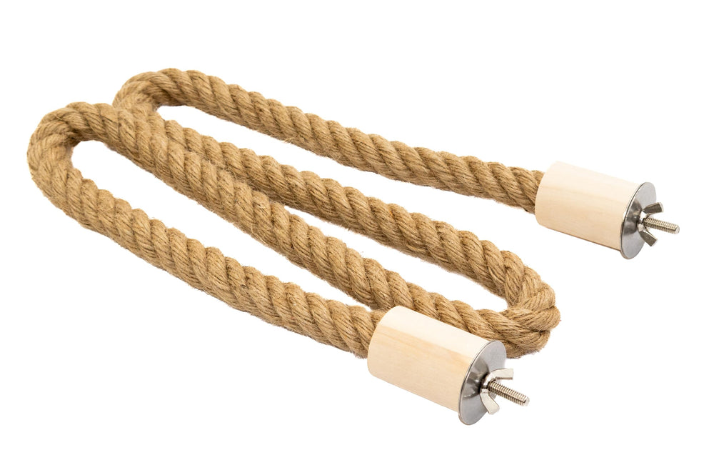 Lovely Little Flyers pine wood mount demonstrates sturdy, tool-free cage attachment.